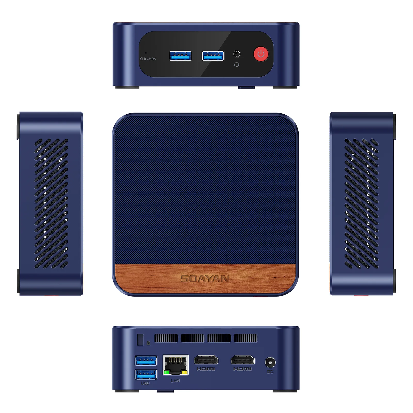 Soayan N1 Mini PC – Intel N150, 16GB DDR4, 512GB SSD, Win11 Pro/Linux, Dual LAN & Type-C, Compact PC