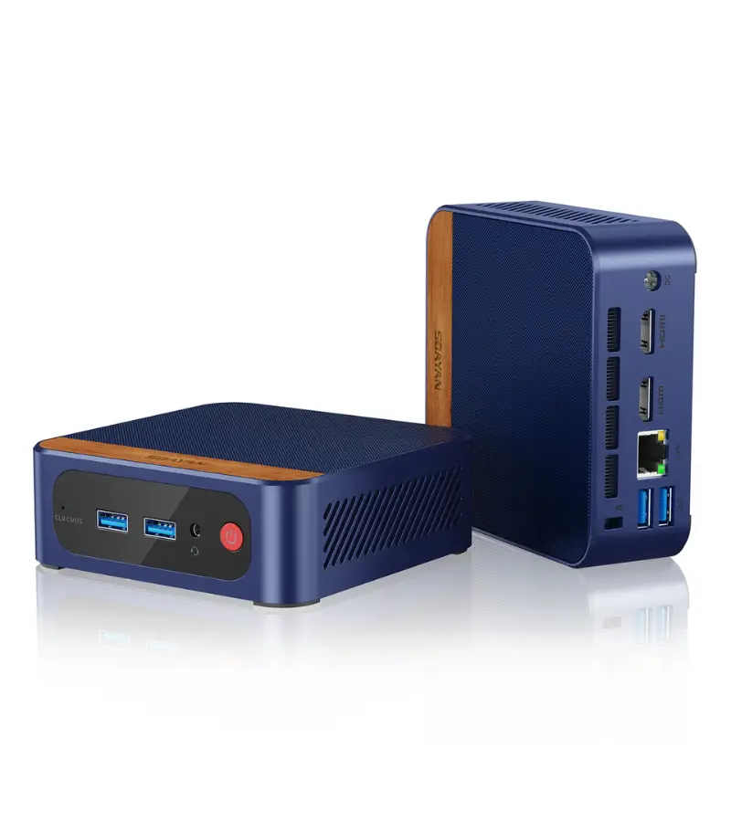 Soayan N1 Mini PC – Intel N150, 16GB DDR4, 512GB SSD, Win11 Pro/Linux, Dual LAN & Type-C, Compact PC