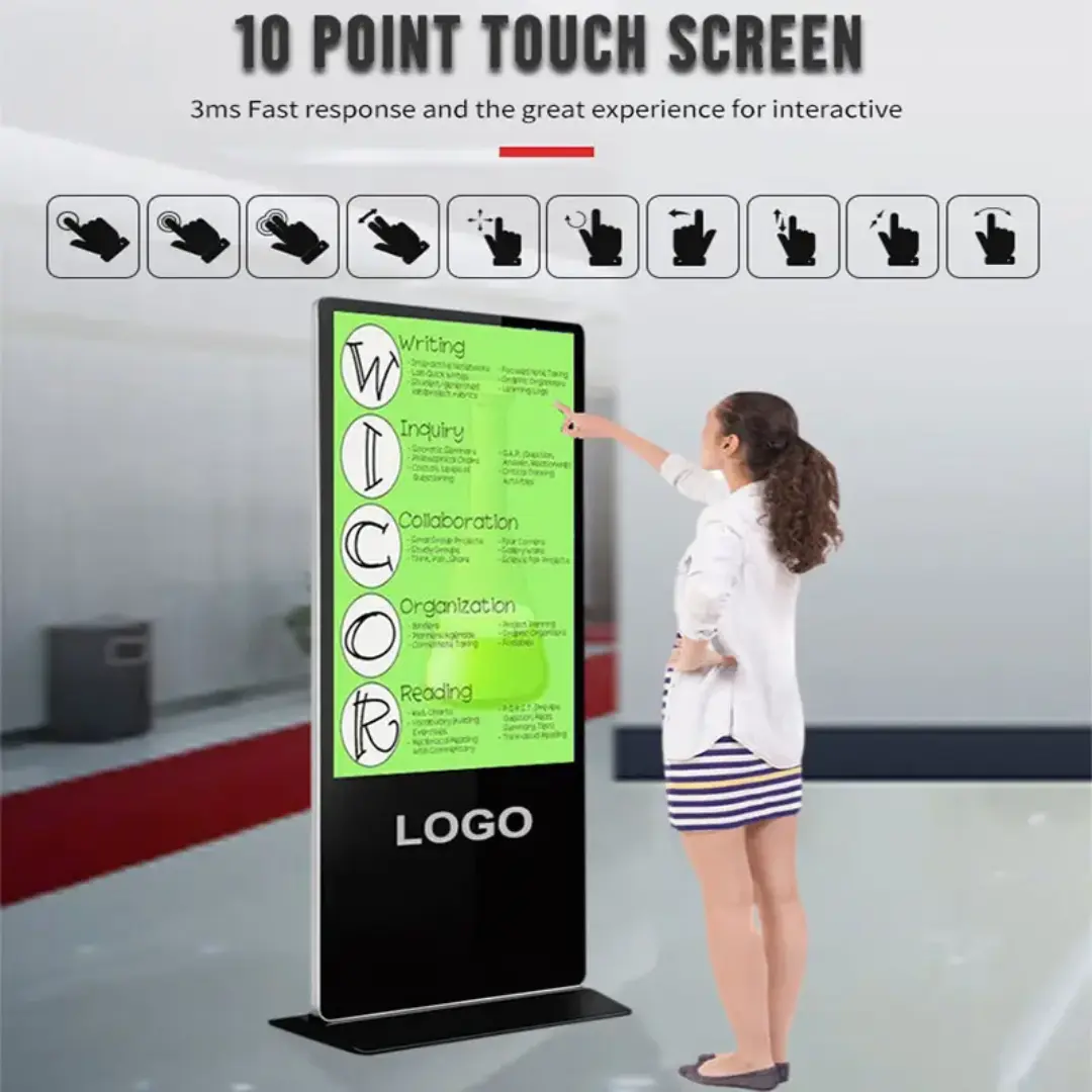 Kingone 43” Touchscreen Standing Advertising Display (Signage)