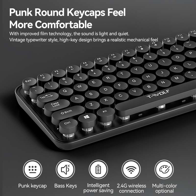 T-WOLF TF350 Wireless Keyboard & Mouse Combo