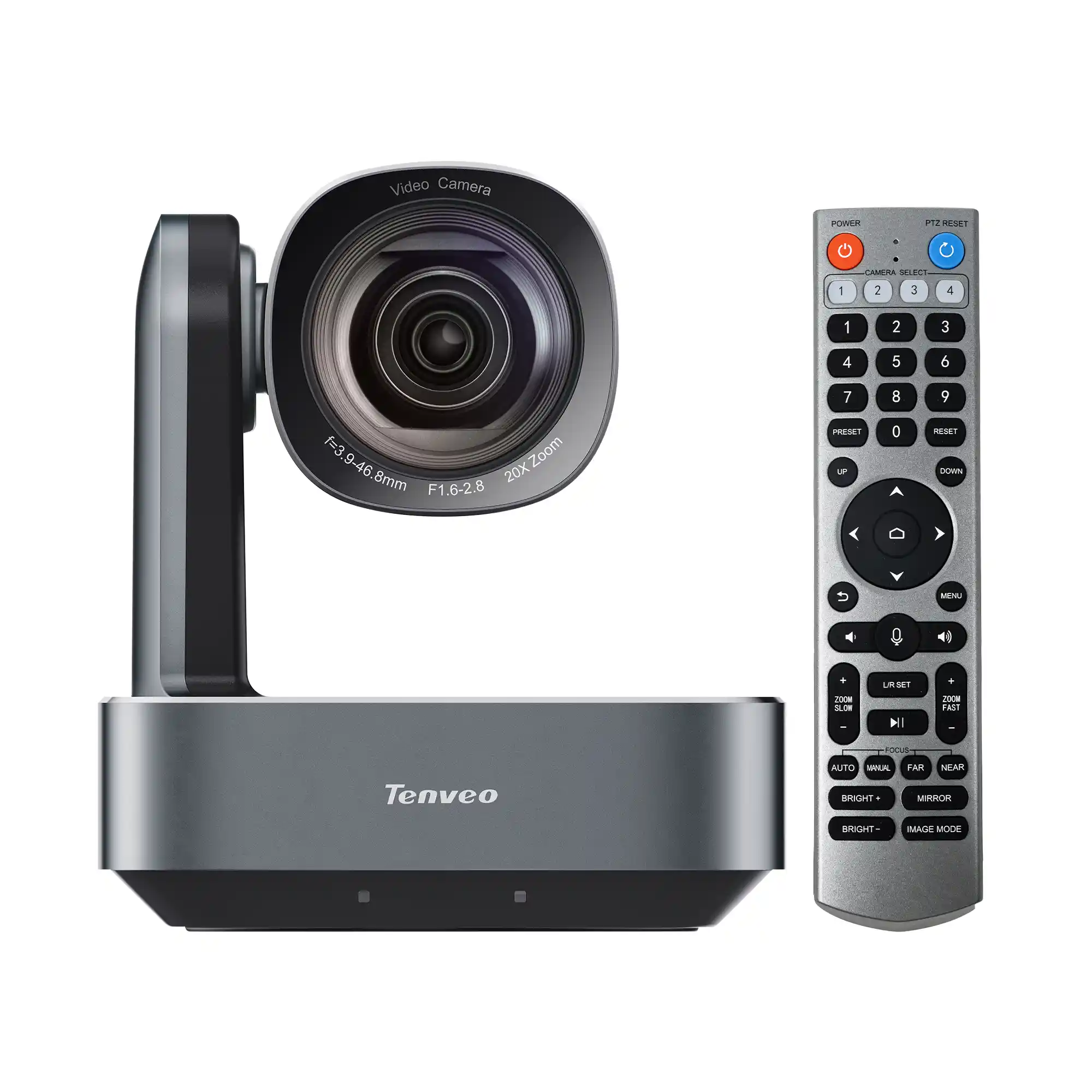 TENVEO 4K PTZ Camera VL12U-4K / VL20U-4K – 12X/20X Optical Zoom, AI Tracking, HDMI, USB 3.0 & PoE